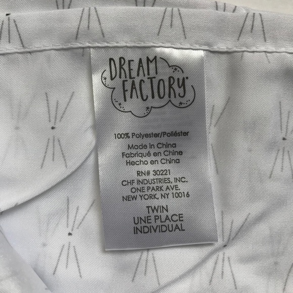 𝅺Dream Factory Cat Whiskered Print Twin Sheets Bedding - Picture 4 of 4